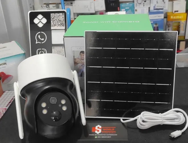 Câmera wi-fi solar - Store World 