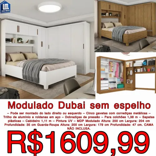 MODULADO DUBAI SEM ESPELHO EM PROMOÇÃO
