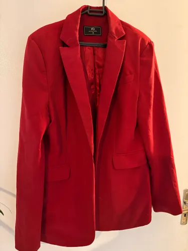 Blazer Alongado Vermelho Alfaiataria
