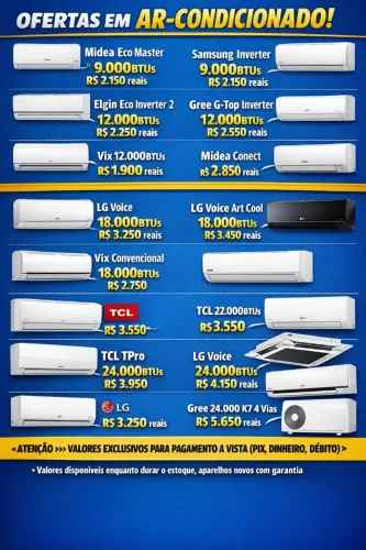 Ar condicionado novos 