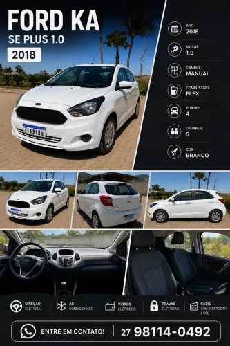 Ford KA 1.0 Se/se Plus Tivct Flex 5P 2018