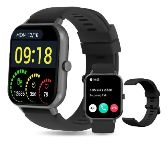 Smartwatch PEJE ZW01 Tela 1.83" TFT IP68 À Prova d'Água 2 Pulseiras Bluetooth