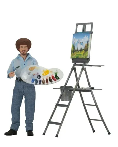 NECA. Action Figure/Boneco. Bob Ross. The Joy of Painting. NOVO NA CAIXA. ORIGINAL CLOTHED