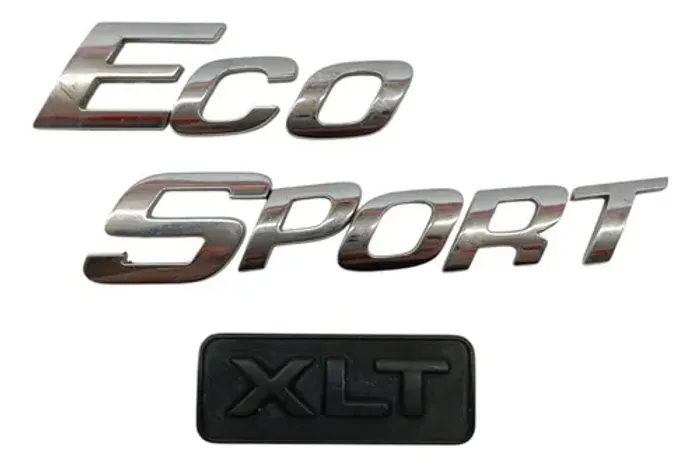 Emblema Tampa Traseira Ford Ecosport 2006 2007 2008 2009 10 Prata