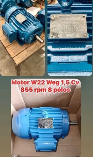 Motor Weg 1,5 Cv 850 rpm 8 pólos w22