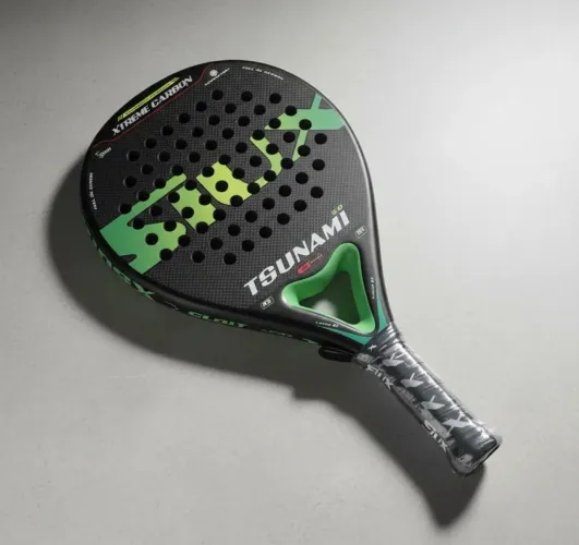 Raquete De Padel Siux Tsunami 2.0 Xtreme Carbon Green - Nova Lacrada