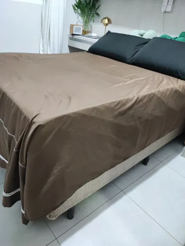 CAMA BOX CASAL USADA - BOX + COLCHÃO 