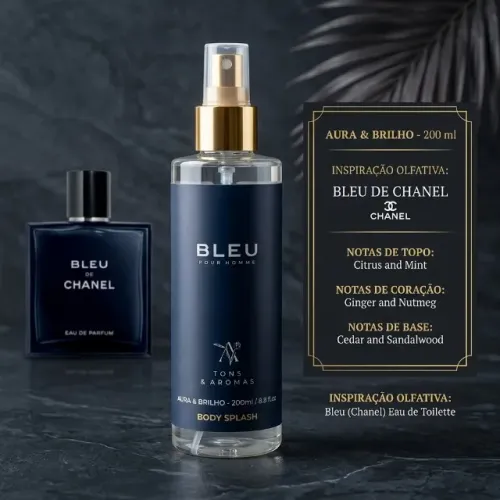 Body Splash Bleu 200ml Perfume Masculino