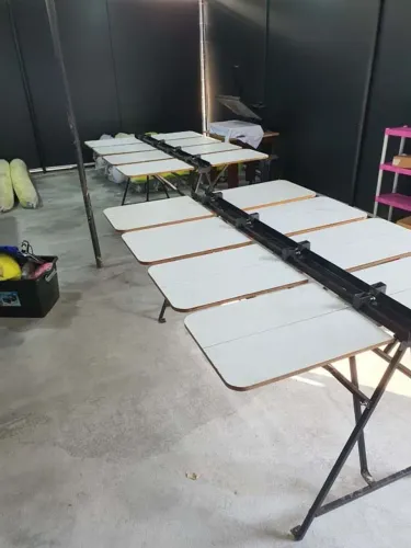 Mesa Silk Profissional - 8 berços - Mesa Serigráfica 8 pranchas (berços) de impressão
