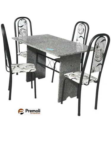 Mesa tubular com cadeiras