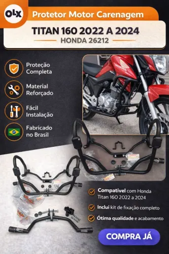 Protetor de Carenagem Titan 160 2022 A 2024 Honda 26212