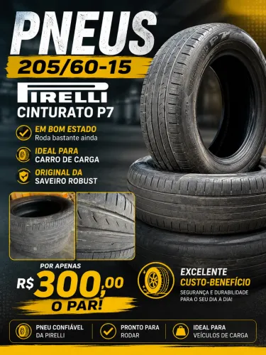 Pneu Saveiro 205/60-15 PIRELLI CINTURATO