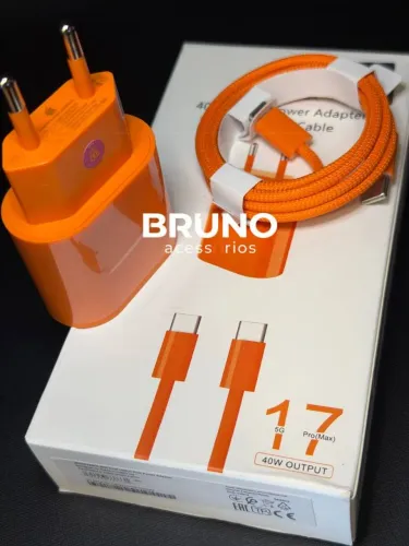 Carregador turbo 40w tipo c USB-c para usb-c 