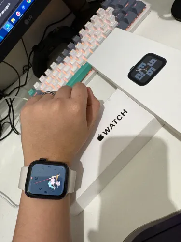 Apple Watch SE 44mm Meia-Noite | Caixa + Pulseira Extra