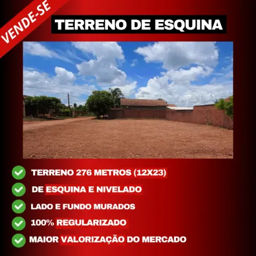 Vende-se Terreno de Esquina em Nova Alvorada do Sul - MS
