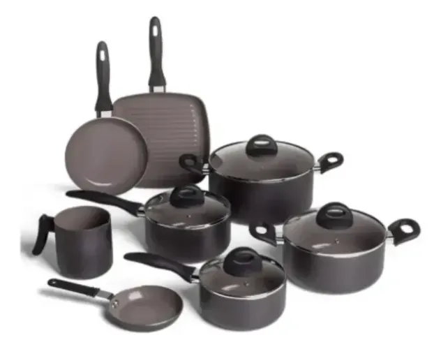Jogo De Panelas Brinox Ceramic Life Smart Plus 8 Peças Preto