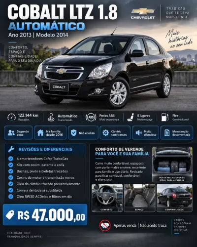 Chevrolet Cobalt LTZ 1.8 8V Econo.flex 4P Aut. 2014