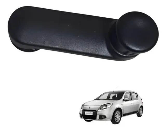 Manivela Vidro Traseiro Renault Sandero Expression 1.6 2011 Preto