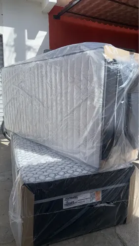 CAMA BOX DE SOLTEIRO ALTA ACOPLADA ESPUMA D28