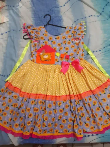 Vestido São João infantil 8 a 10 anos