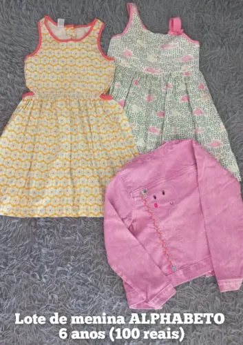 Lote de roupas ALPHABETO tm 6 anos