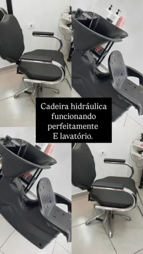 Cadeira e lavatório 