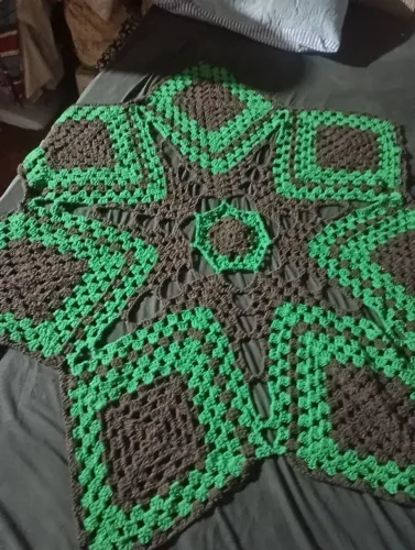 Tapete estrela de croche