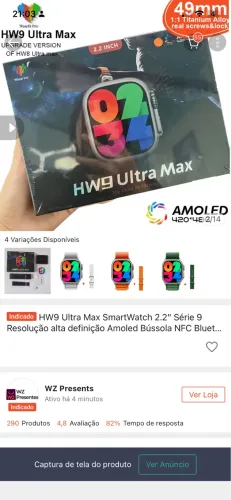 Smartwatch Ultra Max