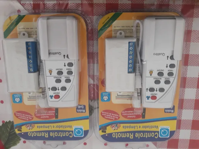 Kit dois controles remotos para ventilador de teto