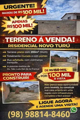 TERRENO À VENDA - RESIDENCIAL NOVO TURU