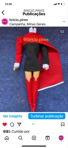 Roupinha para boneca xuxinha mimo tamanho Barbie 