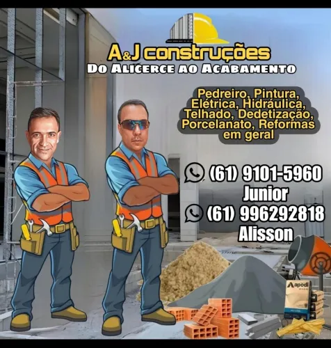 Pedreiro. Bombeiro hidráulico elétricista pintor.obra em geral do alicerce ao acabamento 