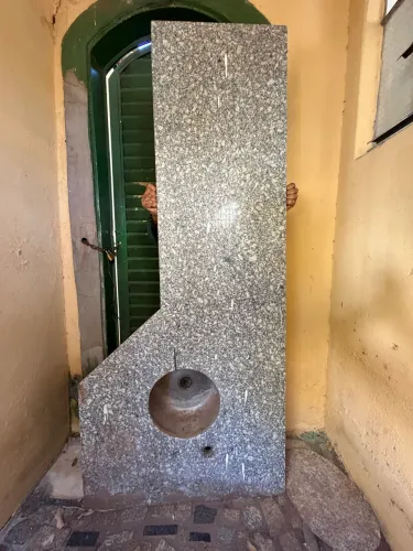 Bancada De Granito Em L Para Consultório Dentista / Clínica - 1,80m