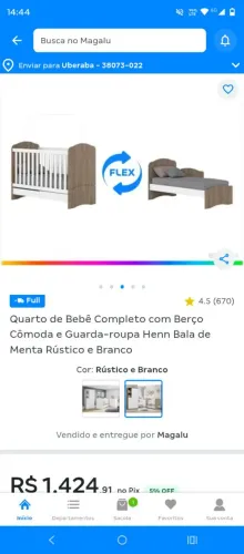 Berço semi novo