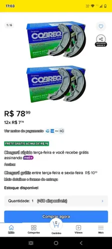 Freio traseiro da Titan150 mix