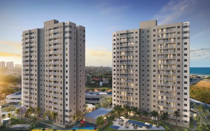 Apartamentos Com 2 Ou 3 Quartos Na Praia Do Futuro Com Vista Mar! Cód. 1F3ON3E