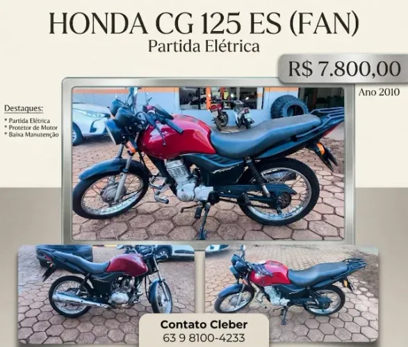 HONDA CG 125 ES FAN 2010 - COMPLETA E PRONTA PRA RODAR!