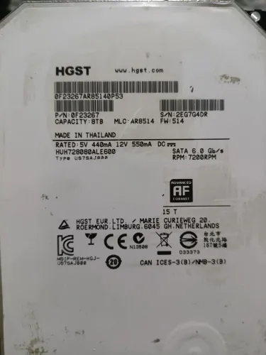 HD 8 TB SATA COM ALERTA, uso normalmente