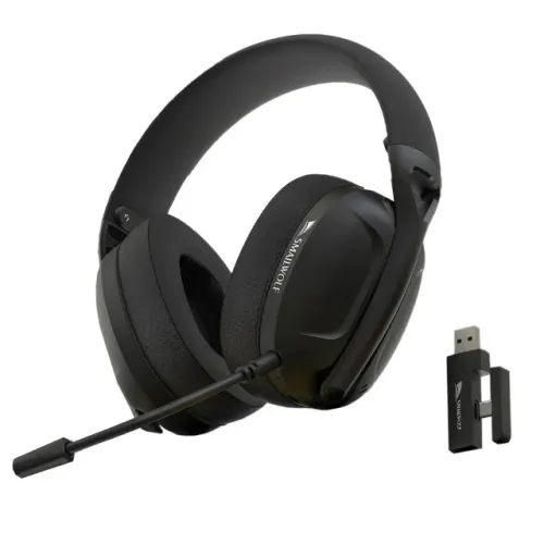 Headset SmailWolf L80 Gamer Sem Fio Bluetooth 5.3 Wireless Tri-Mode PC PS5/PS4