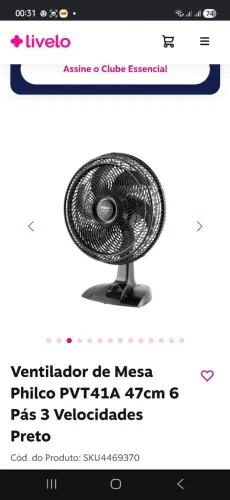 Ventilador Turbo Philco - Usado uma vez 