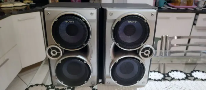 Caixas acústicas Sony MHC RG475 Aiwa Philips gradiente Panasonic jvc Sharp cce Kenwood