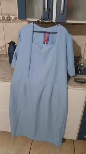 Vestido Azul Serenity Novinho Plus Size