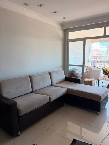 Sofá cama 3 lugares, com Chaise ao lado esquerdo