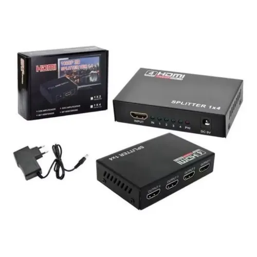 Hdmi Splitter Distribuidor 1x4 Divisor Full Hd 1.4 3d 1080p