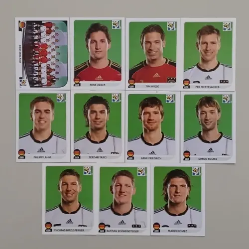 Copa Do Mundo 2010 Kit Com 11 Figurinhas Da Alemanha