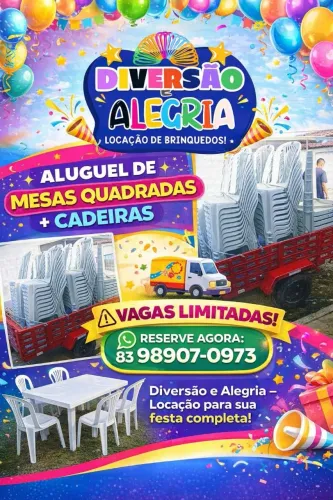 Aluguel de mesas e cadeiras