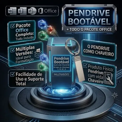 Pendrive Instalação Windows 8 8.1 10 11 Pacote Office