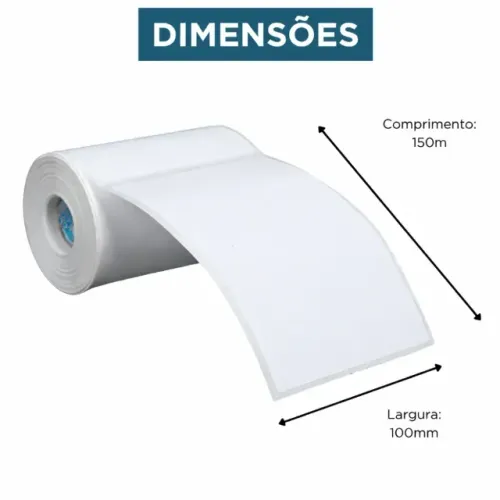 Etiqueta Térmica Adesiva 10x15 100x150mm Branca 136 Etiquetas para Impressora Térmica e En