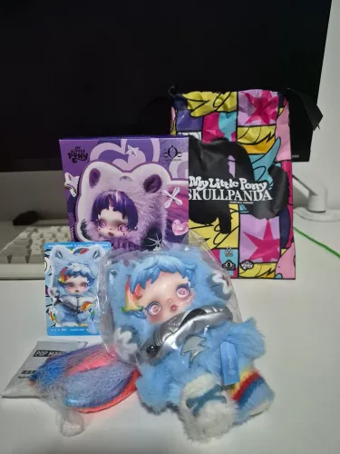 Reservado Skullpanda MLP My Little Pony Rainbow Dash Pop Mart Skull Panda Nommi Labubu