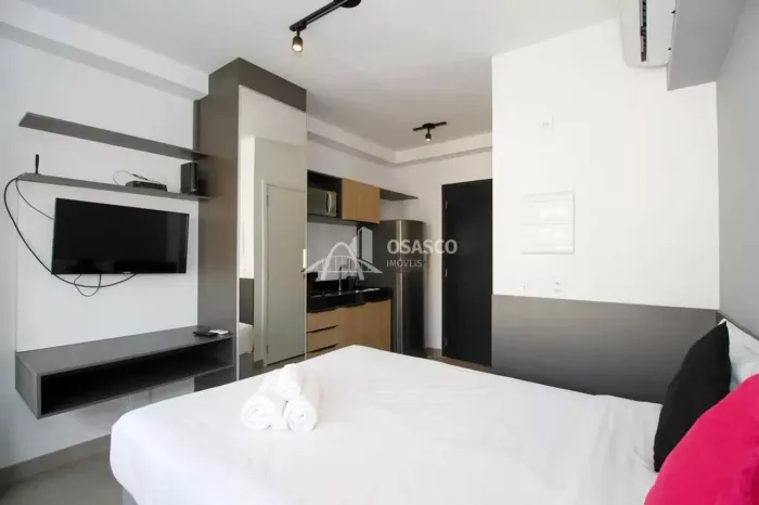 Studio mobiliado com 20m² para locação na Oscar Freire - Pinheiros